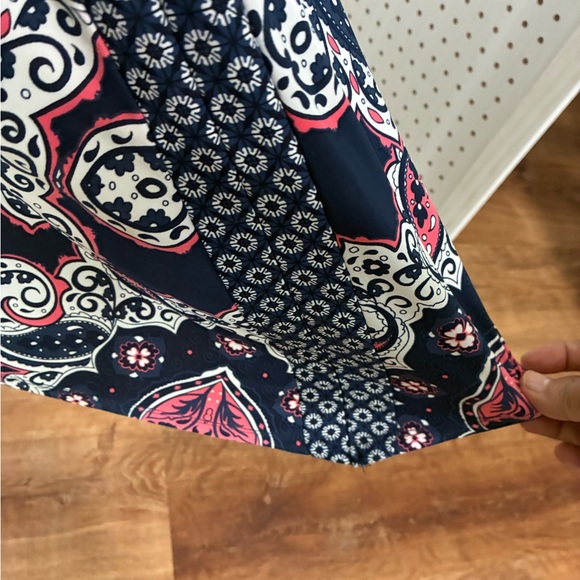 INC Navy and Pink Paisley Maxi Dress. - Picture 3 of 4